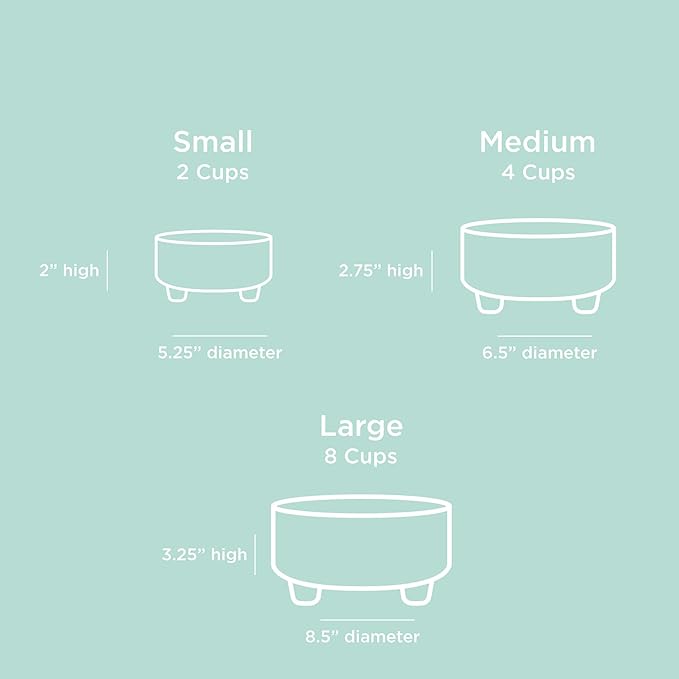 Waggo Uplift Ceramic Dog Bowl for Small Medium and Large Breeds - Heavyweight and Durable Pet Food and Water Dish Crock, Dishwasher Safe, Modern, Elevated Feeder (Buttercream, Small)