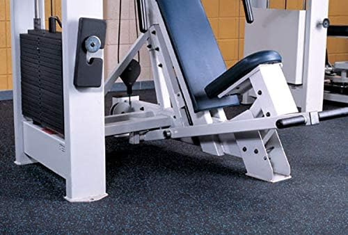 American Floor Mats 1/4in (7mm) Thick 10% Blue/Grey 4' x 7' Heavy Duty Rubber Rolls, Protective Exercise Mats, Home Gym Rubber Flooring