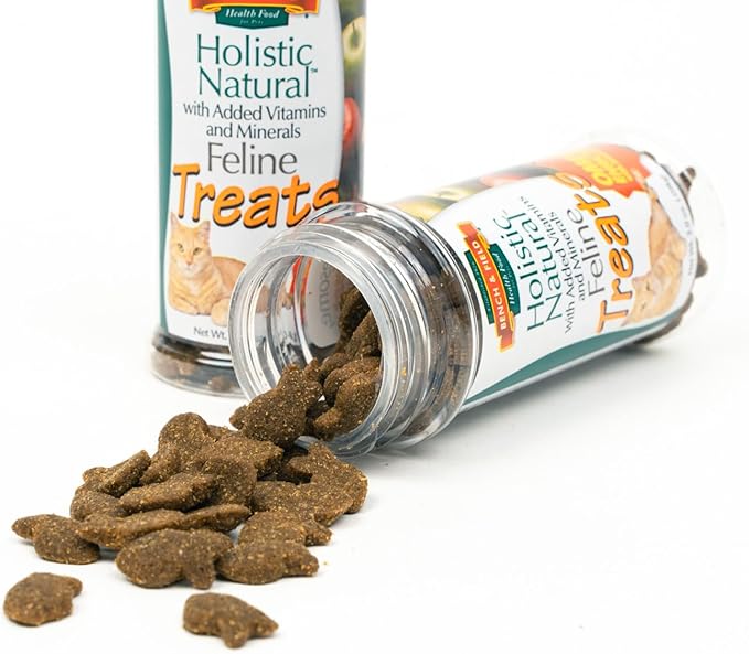 Bench & Field Holistic Natural Healthy Kitty Cat Treats | Crunchy Fish-Shaped Bites | Delicious Seafood Flavored Snack, 3-Ounce (Pack of 3 Bottles)
