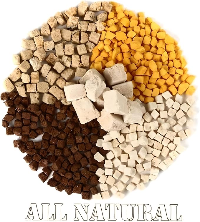 Organic Freeze Dried Dog & Cat Treats - Single Ingredient, Grain Free Food Toppers for Healthy Pets, No Fillers or Preservatives (3 Bag, Chicken)