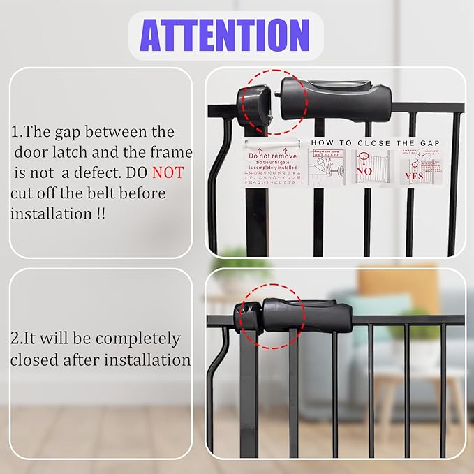 Extra Wide 57.5-62 Inch Large Baby Gates for Stairs, Doorways - No Drilling, Pressure Mounted Pet Gates for Kids & Dogs