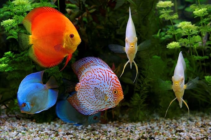 Aquatic Foods Inc. Brine Shrimp Flakes for Freshwater Cichlids, Angels, Tetras, Guppies, Marine Tangs, Butterflies, Angelfish, Anthias, Clown Fish. WL…2-lbs Poly Bag