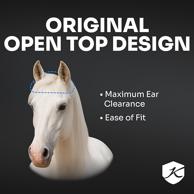 Kensington Fly Mask Web Trim Protects Horses Face and Eyes from Bites and Sun Rays While Allowing Full Visibility Ears and Forelock Able to Come Through The Mask, Small, Imperial Jade