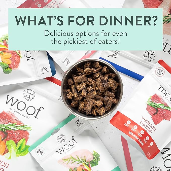 Air Dried Dog Food, Toppers for Dry Food, High Protein, Natural Dog Food, Limited Ingredient Recipe Chicken, 3.5 oz