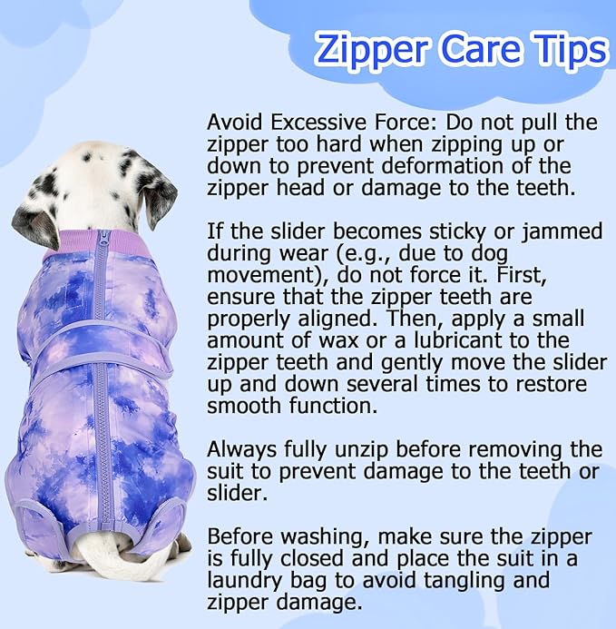 Lukovee Recovery Suit for Dogs, Zipper On Recovery Suit for Female Male Dog, Onesie Abdominal Wounds Cone E-Collar Alternative Prevent Licking Spay Recovery Suit (TPU,XS)