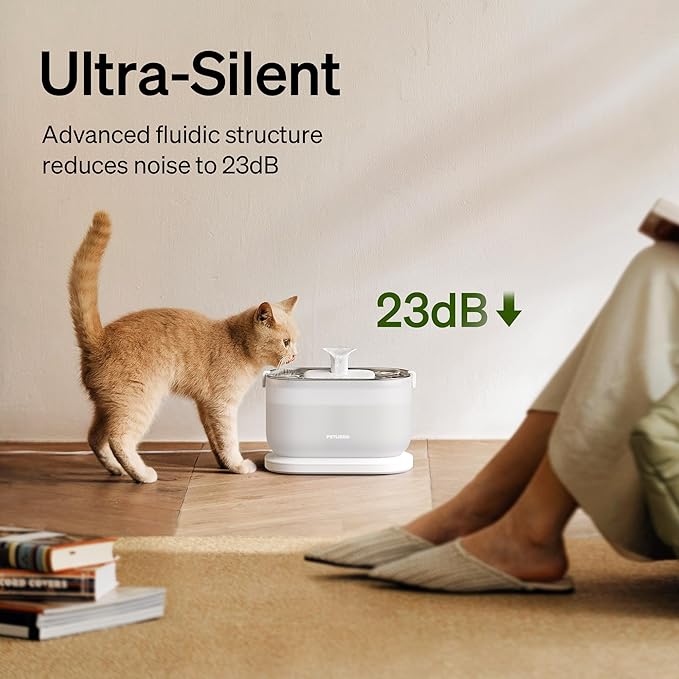 PETLIBRO Replacement Filters for Dockstream Cat Water Fountain PLWF005 PLWF115 PLWF105, 4 Months Set of Replacement Filters for Ultra Quiet Pet Water Fountain,White 8 Count (Pack of 1)