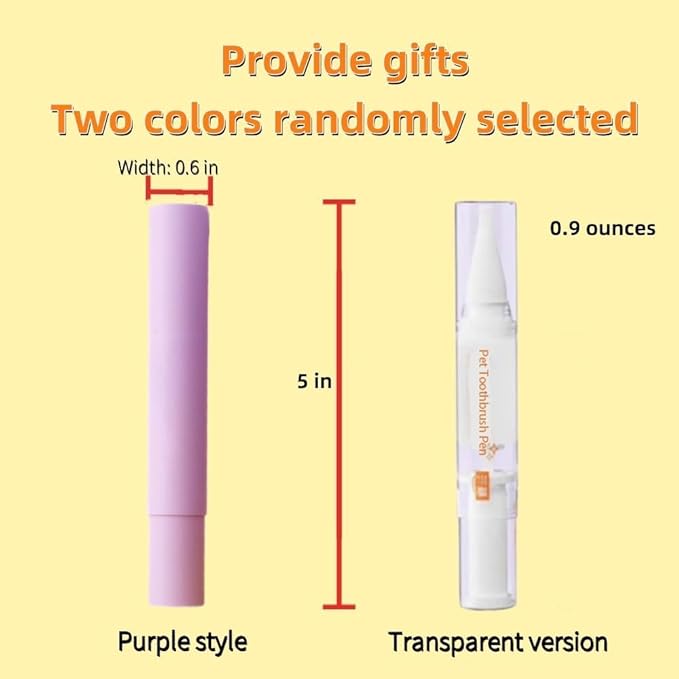 Pet Toothbrush Pen & Oral Repair Gel for Dogs & Cats – Teeth Cleaning Pen, Natural Plant Substance Tartar Remover for Repairing Pets' Teeth (2pcs)