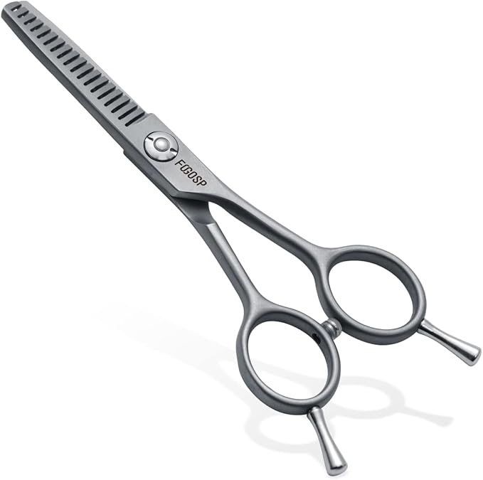 4.5" Thinning Shears for Dogs Grooming Face with Safety Round Tip for Small Dogs Face Paw Ears Trimmer Professional Small Cat Grooming Scissors (4.5" Blender, Gray)