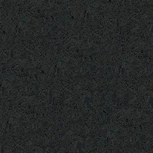 American Floor Mats 1/4in (7mm) Thick Solid Black 4' x 40' Heavy Duty Rubber Rolls, Protective Exercise Mats, Home Gym Rubber Flooring