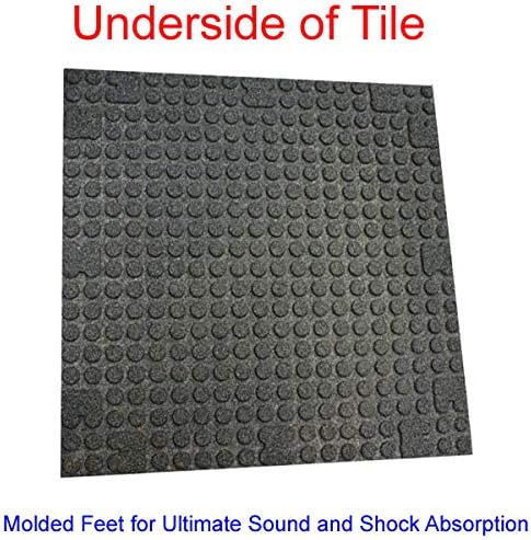 American Floor Mats - Extreme Rubber Gym Tiles - 1 Inch Thick Colorful Rubber Gym Tiles - Superior Shock and Sound Absorbing Tiles - 95% Blue 25 Tile Pack (Covers 100 Sq Ft)