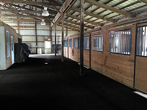 American Floor Mats - Heavy Duty Horse Stall Tiles - Slip Resistant, Black, 12" x 16" Set (48 Tiles Total, 0.75" Thick)
