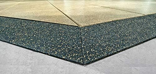 American Floor Mats - Extreme Rubber Gym Tiles - 1 Inch Thick Colorful Rubber Gym Tiles - Superior Shock and Sound Absorbing Tiles - 35% Green/Grey/White 25 Tile Pack (Covers 100 Sq Ft)