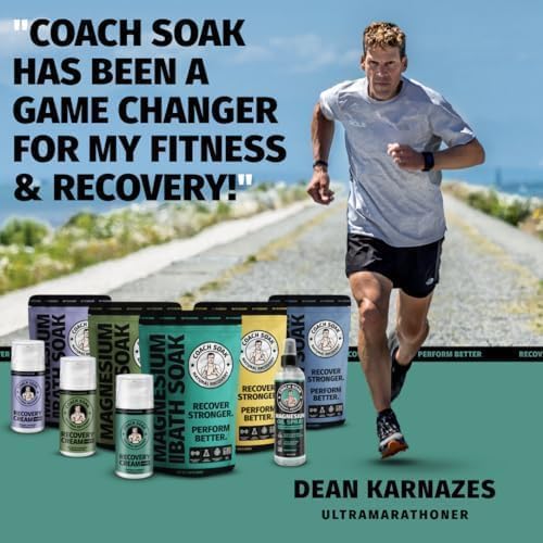 3 Pack Bundle: Coach Soak Recovery Bath Soak, Epsom Salt Bulk, Bath Salts Bulk, 3 Pack Bundle, Total of 9 Pounds (Eucalyptus, Lavender, Citrus)