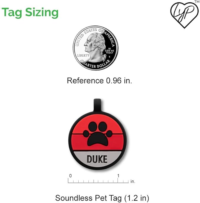 LYP Original Soundless Pet ID Tags | Custom Dog Tags Personalized for Pets | Durable Silicone Deep Engraved Dog Tag | No More Jingling | Skull & Crossbones