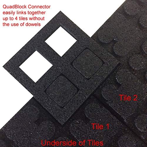 American Floor Mats - Extreme Rubber Gym Flooring - 1 Inch Thick Colorful Rubber Tiles - Superior Shock & Sound Absorbing - 10% Blue, 100 Tile Pack (Covers 400 Sq Ft)