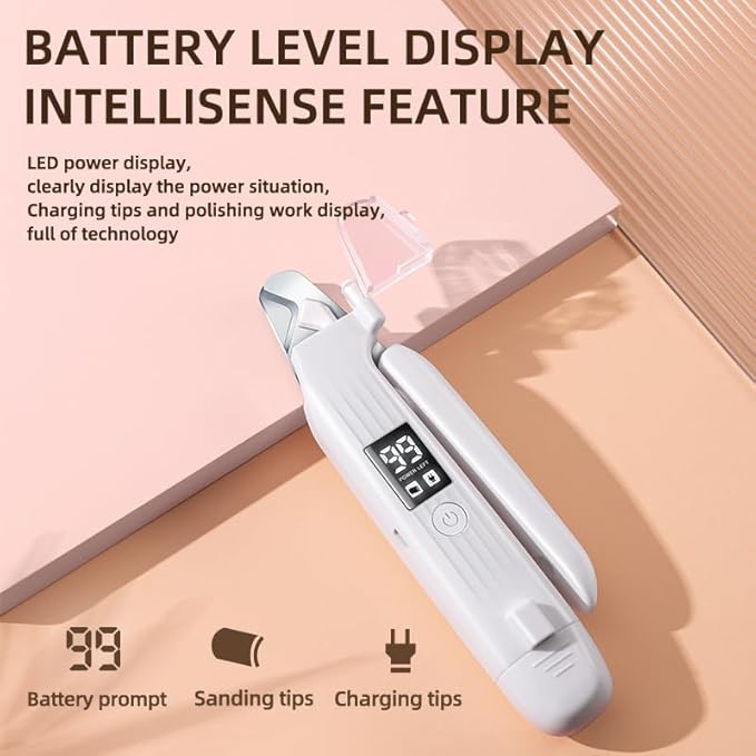 Pet Nail Grinder for Dogs and Cats - 2in1 Dog&Cat Nail Trimmers Super Quiet and Low Vibration Electric Dog Nail Grinder- LED Display Dog Nail Clippers for Large Medium Small Dogs Cats Dog Nail File