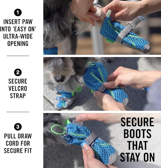 Canada Pooch Dog Boots for Hot Pavement - Dog Boots & Paw Protectors with Anti Slip Rubber | Water Friendly, Breathable Dog Shoes for Hot Days, Great for Dogs Neon Pink - Size 5