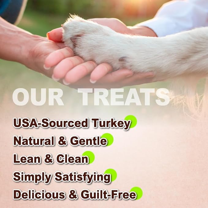 Afreschi Turkey Tendon Flake 3.5 oz, USA-Sourced Turkey Tendon, Dog Treats for Classic Series, All Natural Human Grade Dog Treat, Suitable for Training chew, Rawhide Alternative