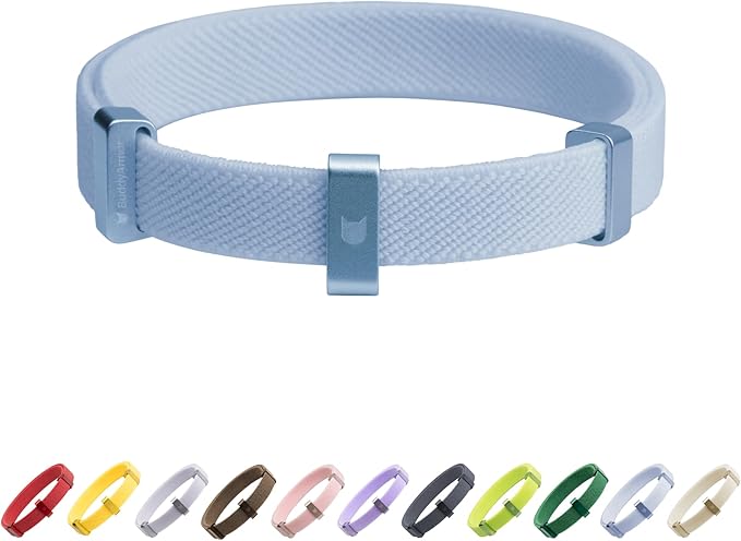 Safety Cat Collar - U.S. IDA Gold Awarding Design, Stretch Elastic Quick Release, Non Breakaway - Light Weight for Kitten, Neck Fit 5.9'-11.8' for All Small Large Cat,S(Sierra Blue)