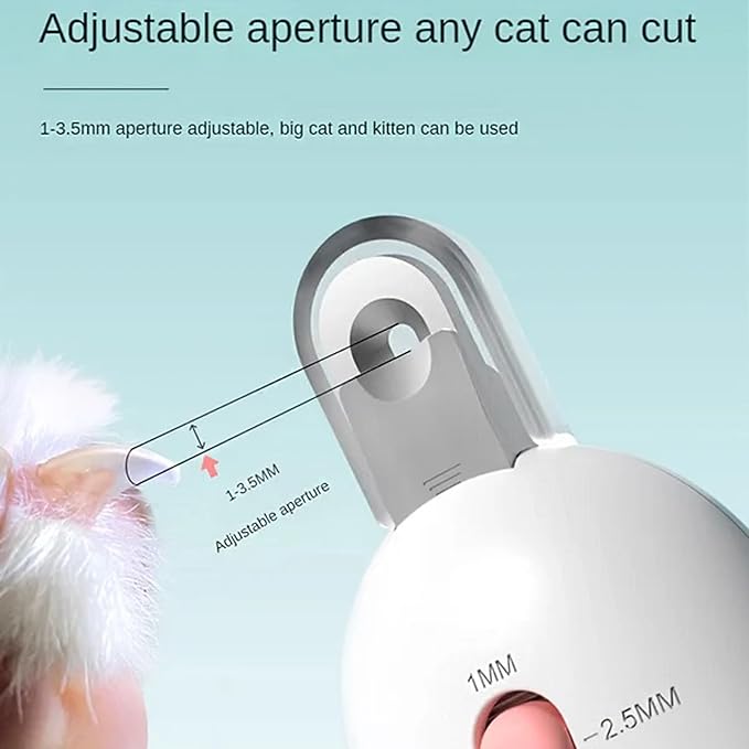 Celery Pets Nail Clippers, Adjustable Claw Clippers for Cats, Round-Hole Trimmer with Dust Storage, Safe Pet Claw Clipper Grooming Tool, Adjustable Nail Cutter for Small Large Cat/Dog (2*Blue)