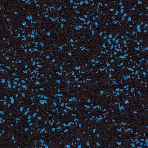American Floor Mats - Extreme Rubber Gym Tiles - 1 Inch Thick Colorful Rubber Gym Tiles - Superior Shock and Sound Absorbing Tiles - 10% Blue 25 Tile Pack (Covers 100 Sq Ft)