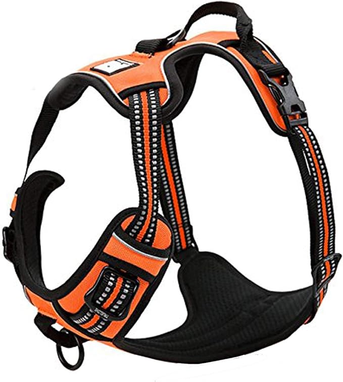 TRUE LOVE Truelove Adjustable No-Pull Dog Harness Reflective Pup Vest Harnesses Comfortable Control Brilliant Colors TLH5651(Orange,XL)