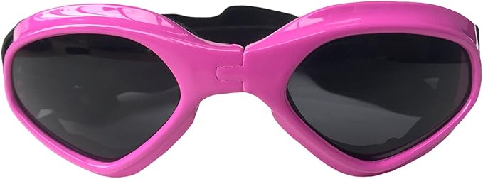LECONPET Small Dog Sunglasses Waterproof Windproof UV Protection Pet Sunglasses Dog Goggles for Doggy Puppy Cat (Pink)