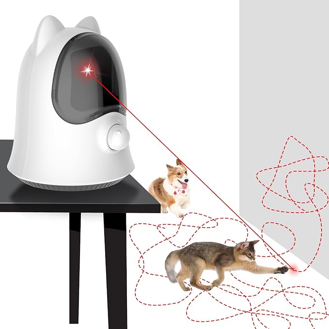 Cat Laser Toys for Indoor Cats, Random Trajectory Laser Cat Toy, Interactive Cat Toys for Bored Indoor Adult Cats/Kittens/Dogs