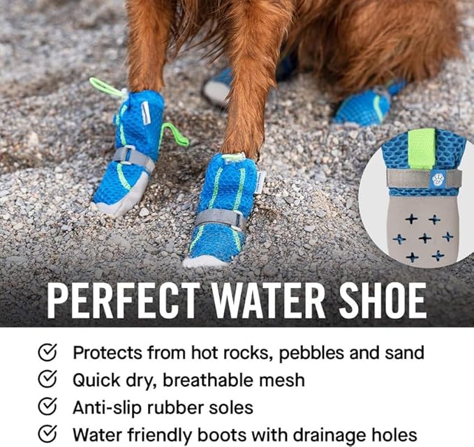 Canada Pooch Dog Boots for Hot Pavement - Dog Boots & Paw Protectors with Anti Slip Rubber | Water Friendly, Breathable Dog Shoes for Hot Days, Great for Dogs Neon Pink - Size 1
