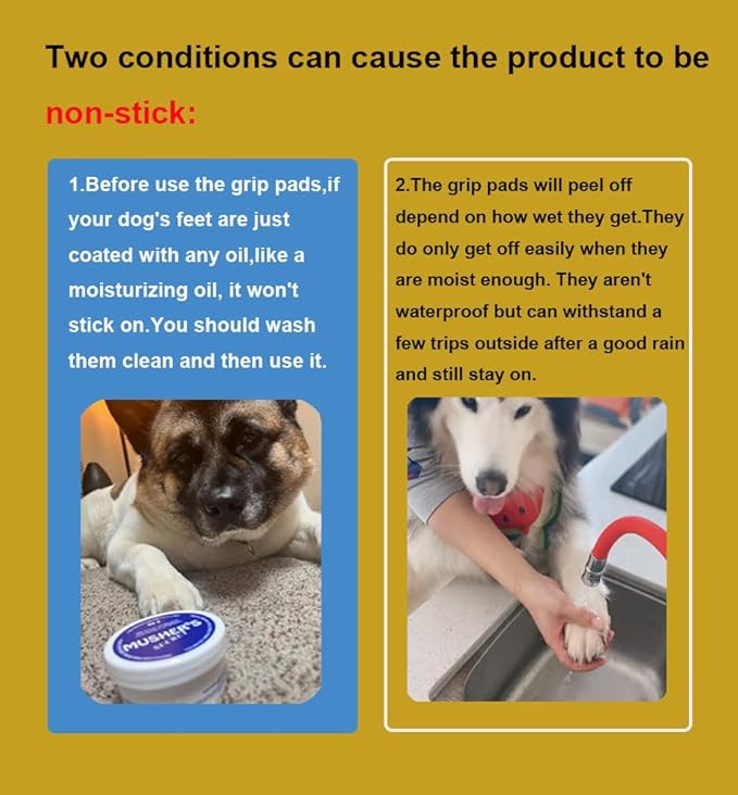Dog Paw Pads Anti-Slip Grips,Dog Paw Protectors for Senior Dogs on Hot Pavement,Provides Traction to Keep Them from Slipping on Smooth Floors 20 sets-80 Pads Black XXL