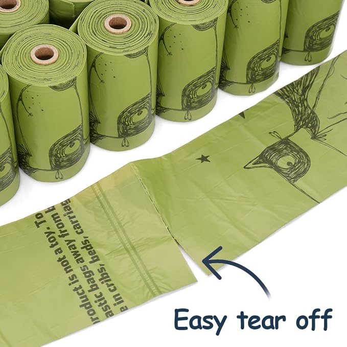 Ley's Dog Poop Bags 135 Count, Biodegradable Poop bags Extra Thick Strong, Eco-Friendly Dog Waste Bag, Doggie Bag Refill Rolls with Dispenser