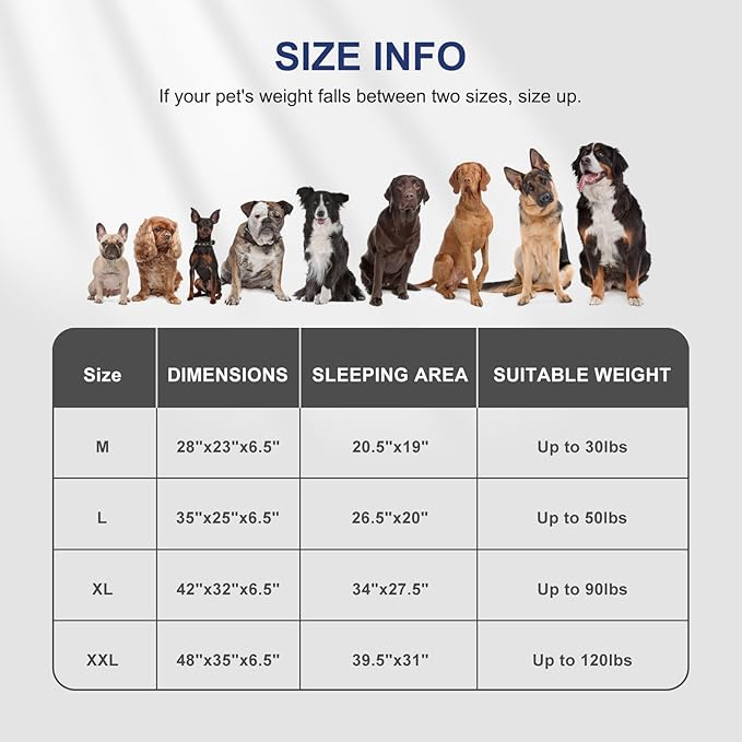 FURTIME Orthopedic Bed for Large Dogs, XL Washable Dog Beds Large Sized Dog, Comfy Supportive Foam Pet Couch Bed with Removable Washable Cover, Waterproof Extra Large Sofa Bed Foam and Nonskid Bottom