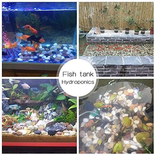 Voulosimi River Rock Stones, Natural Decorative Polished Mixed Pebbles Gravel,Outdoor Decorative Stones for Plant Aquariums, Landscaping, Vase Fillers (5 LB, Mixed Colors)