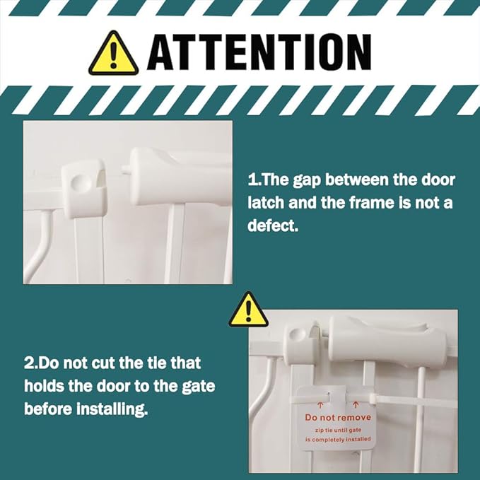 ALLAIBB Extra Wide Pressure Mounted Baby Gate Walk Through Child Kids Safety Toddler Tension White Long Large Pet Dog Gates with Extension for doorways Kitchen (71.65-85.03"/182-218cm, White)