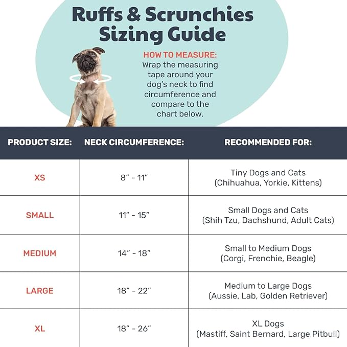 Huxley & Kent Ruff Pet Scrunchy | Shiny Christmas Plaid (Extra-Small) | Festive Christmas/Holiday Neckwear for Dogs/Cats | Fun Stretchable Costume Accessory | Soft Collar with Bells