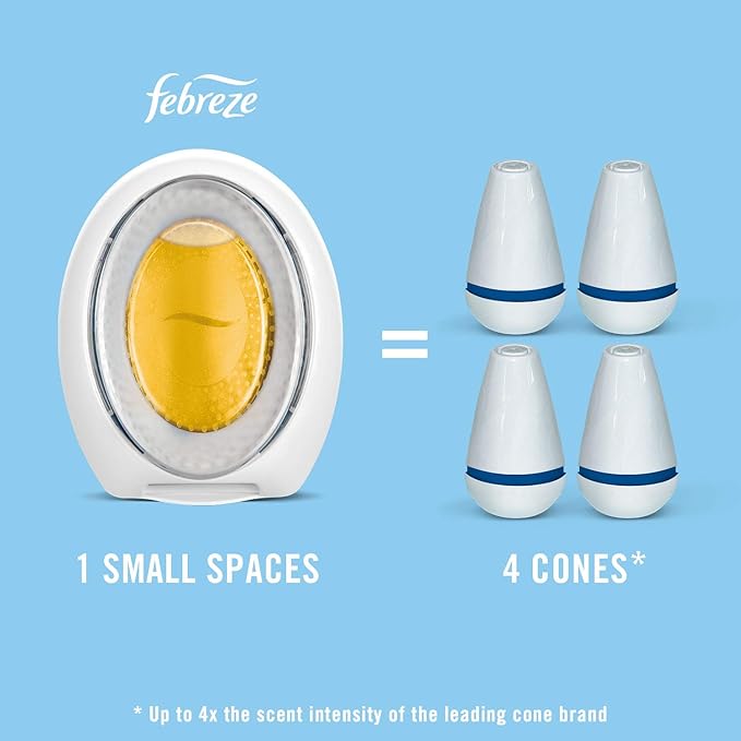 Febreze Small Spaces Air Freshener, Wild Berries, Odor Eliminator for Strong Odors (Pack of 6)