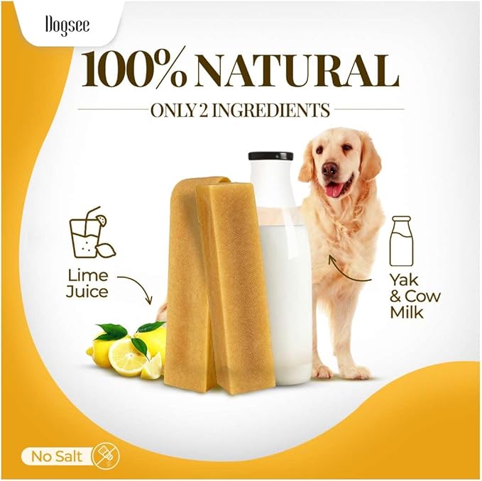 Dogsee Original Yak Cheese Himalayan Dog Chews 1lb (Small- 13 Bars) | 100% All Natural | Dog Treats Small Breed | Dog Chews Long Lasting for Aggressive Chewers | High Protein | Dental Sticks