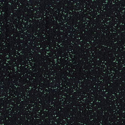 American Floor Mats 1/4in (7mm) Thick 10% Green 4' x 25' Heavy Duty Rubber Rolls, Protective Exercise Mats, Home Gym Rubber Flooring