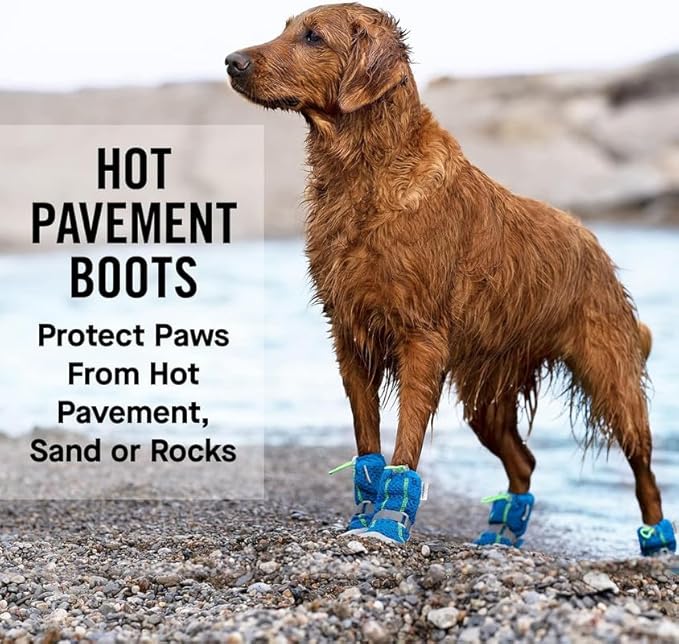 Canada Pooch Dog Boots for Hot Pavement - Dog Boots & Paw Protectors with Anti Slip Rubber | Water Friendly, Breathable Dog Shoes for Hot Days, Great for Dogs Grey - Size 2
