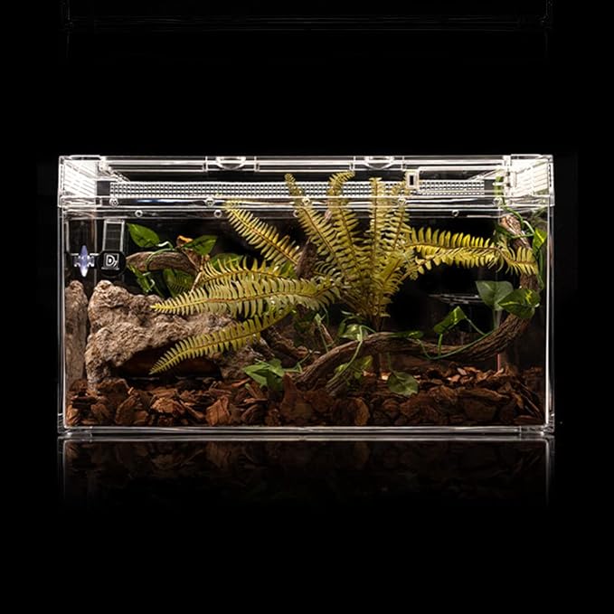 Reptile Simulation Rock Cave Hideouts Terrarium Habitat Décor Bearded Dragon Hideout for Turtles Lizards Snakes Crab (Small)