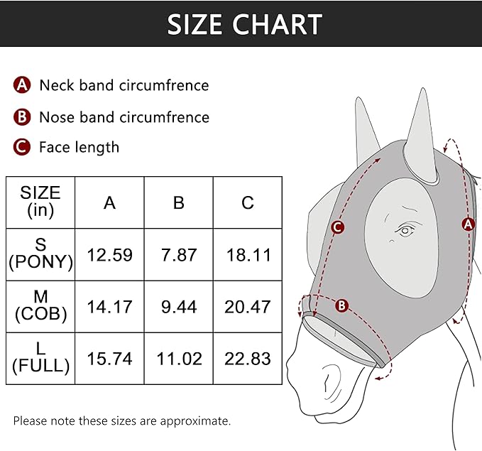 Horse Fly Mask with Ears - Large Eye Space for Full Vision, Breathable Stretch Comfort Fit, UV Protection, Forelock Opening, Easy Pull-On Pink Pony