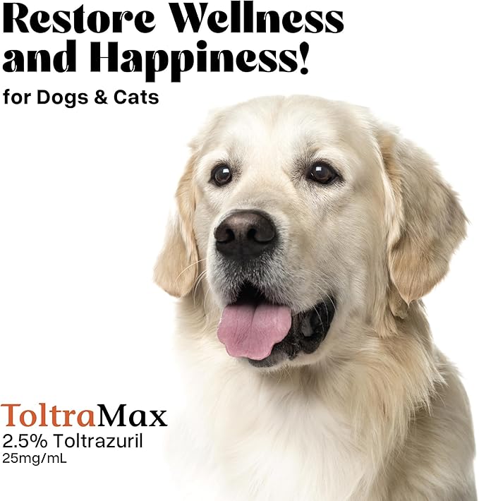 Toltrazuril 2.5% for Horses, Dogs, Cats, 500mL/16.9 Ounce, for Non-Food Chain Animals, Peanut Butter