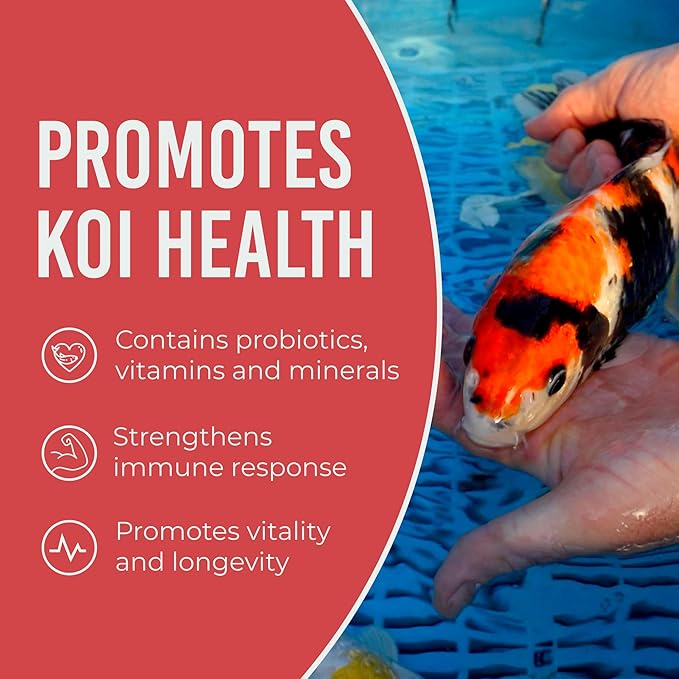 Blue Ridge Koi Fish Food 50lb - Platinum Pro Formula Goldfish Food, Premium Pond Pellets