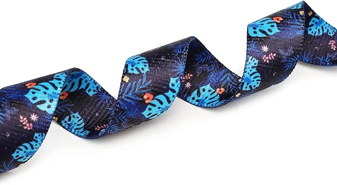 Mercano Adjustable Dog Collar - Special Design Patterns, Soft Nylon Comfortable Durable Pet Collar for Small Medium Large Dogs (S, Monstera)