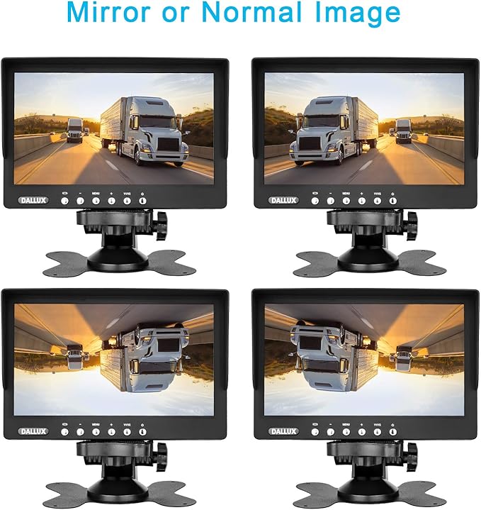 Truck Backup Camera Monitor kit,Heavyduty Vehicle Waterproof Night Vision Wide Angle Rearview Cab Cam+7 inch Screen+66ft Extension Cable for Bus/Van/Fifth Wheel/Trailer/RV/Camper/Pickup/(12V-24V)