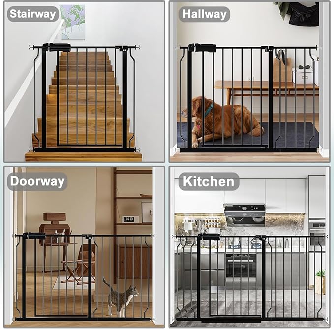 Fairy Baby Safety Gate 4.72 inch Extension for Walk Through Baby Gate Auto Close Child Safety Gates Extension Black