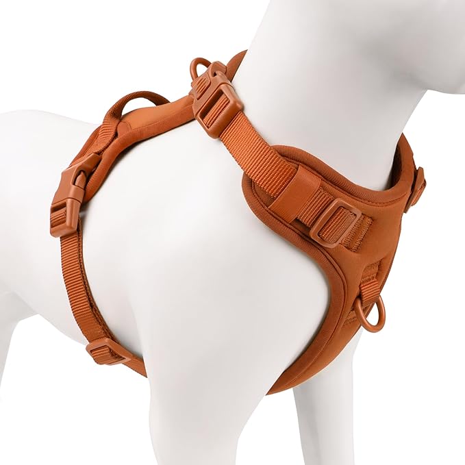 No Pull Dog Harness, Puppy Vest with Front Clip for Small Medium Large Sized Dog(Carmel Brown,XS)