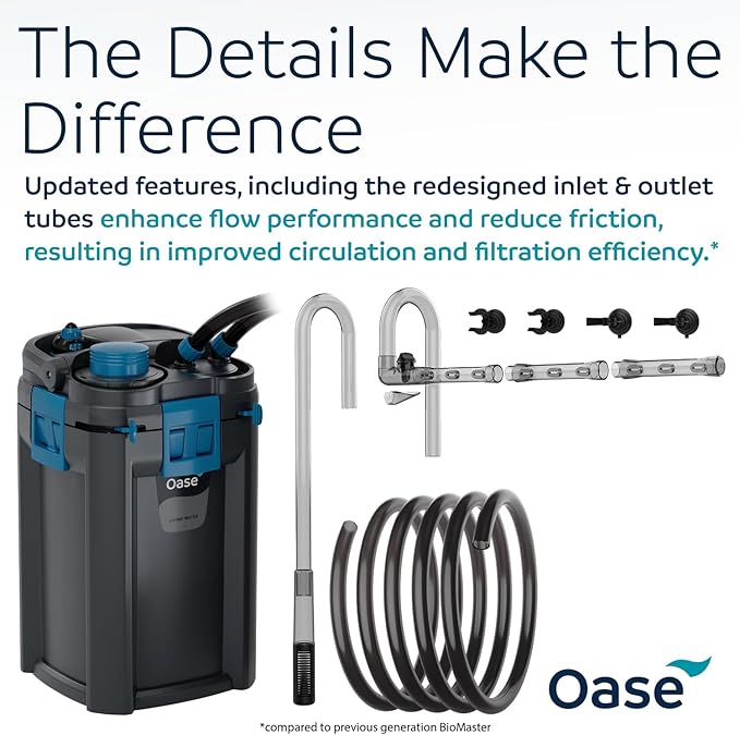OASE BioMaster 2 Thermo 600 Canister Filter for Aquariums – External Aquarium Filter with Built-in Heater – EasyClean Pre-Filter, Quiet Operation – Freshwater & Saltwater, Up to 160 Gallons