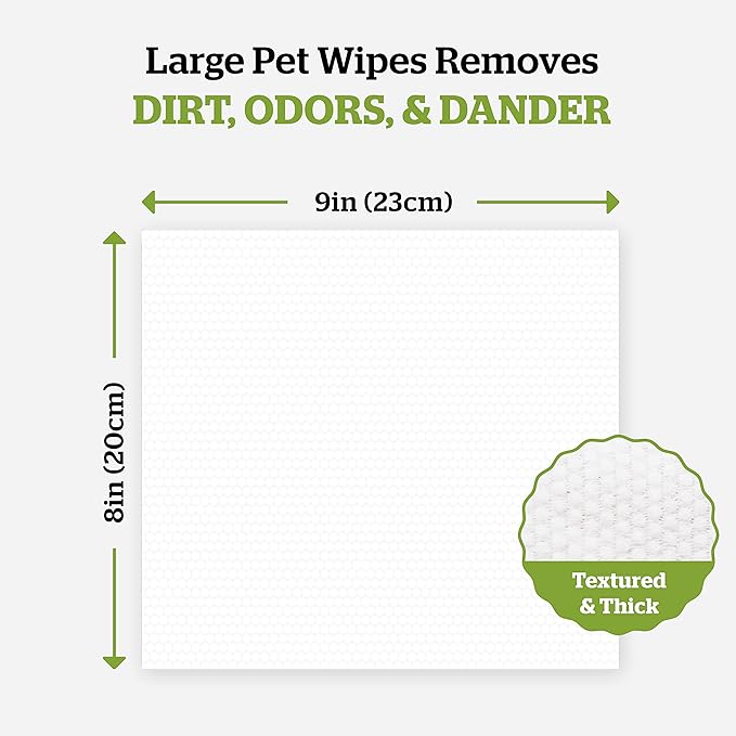 Pogi’s Dog Wipes Travel Packs – Hypoallergenic Pet Wipes for Paws, Body & Butt – Cleaning & Hydrating, Green Tea Scent, 240-Count