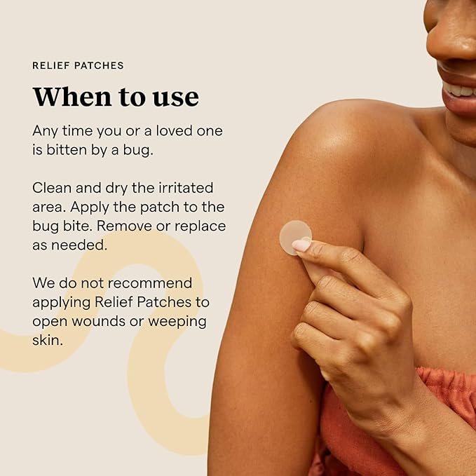 Kinfield Bug Bite Remedy Relief Patches - Hydrocolloid Skin Soothers Against Itch and Irritation - Cruelty, and Paraben Free - Vegan After Bite Treatment - 30 x Patches